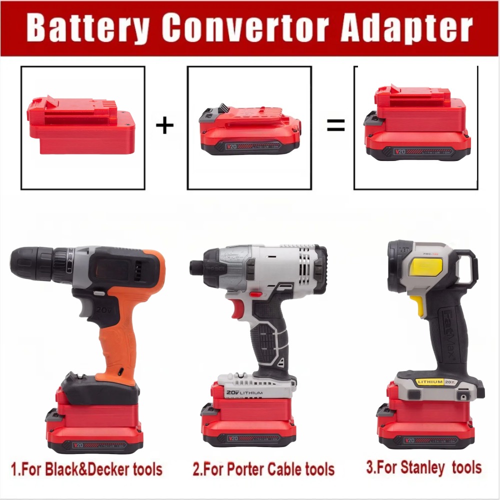 Black+Decker Tool 20V Max - Craftsman V20 20V 最大バッテリー変換アダプターからポーターケーブル/ブラック + デッカー/スタンレー
