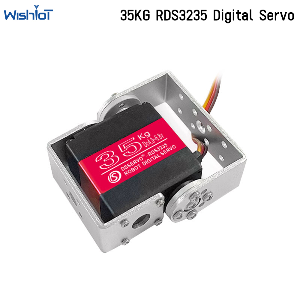 Servo Motor Sg90 - ロボットアーム用高トルクメタルギア,35kg防水,4.8-6.8v,uブラケット,180度,270度,rds3235サーボモーター