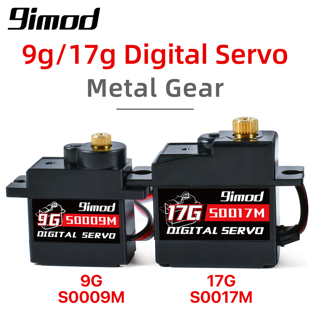 Servo Motor Sg90 - 9imodサーボ9g17gデジタルサーボモーター,高速ステアリングrc,メタルギア,1/16 1/18 1/24 rc,車,ボート,ヘリコプター用