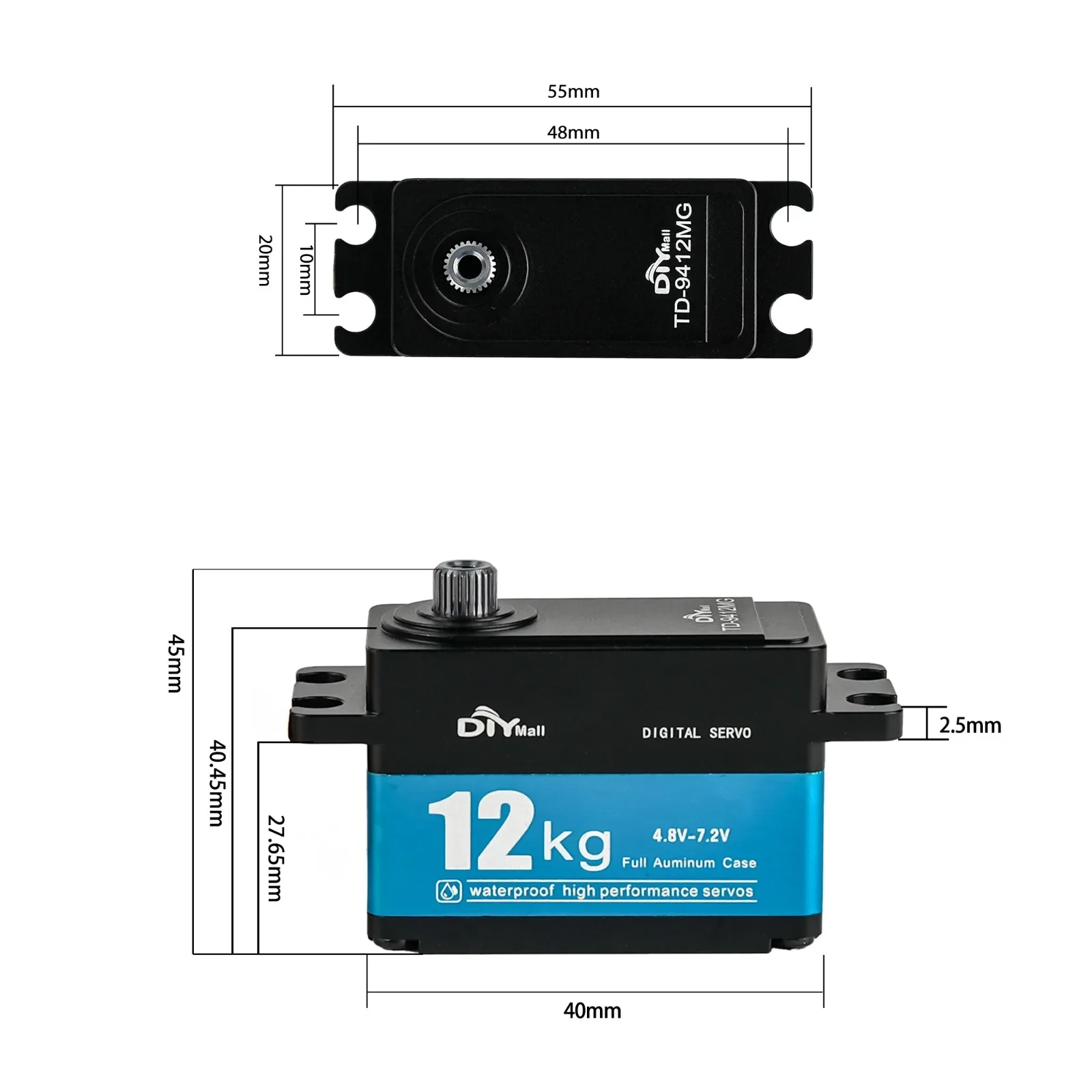 デジタルカーサーボ,TD-9412MG高トルクカーボンブラシ - Servo Motor Sg90 のレビューと価格