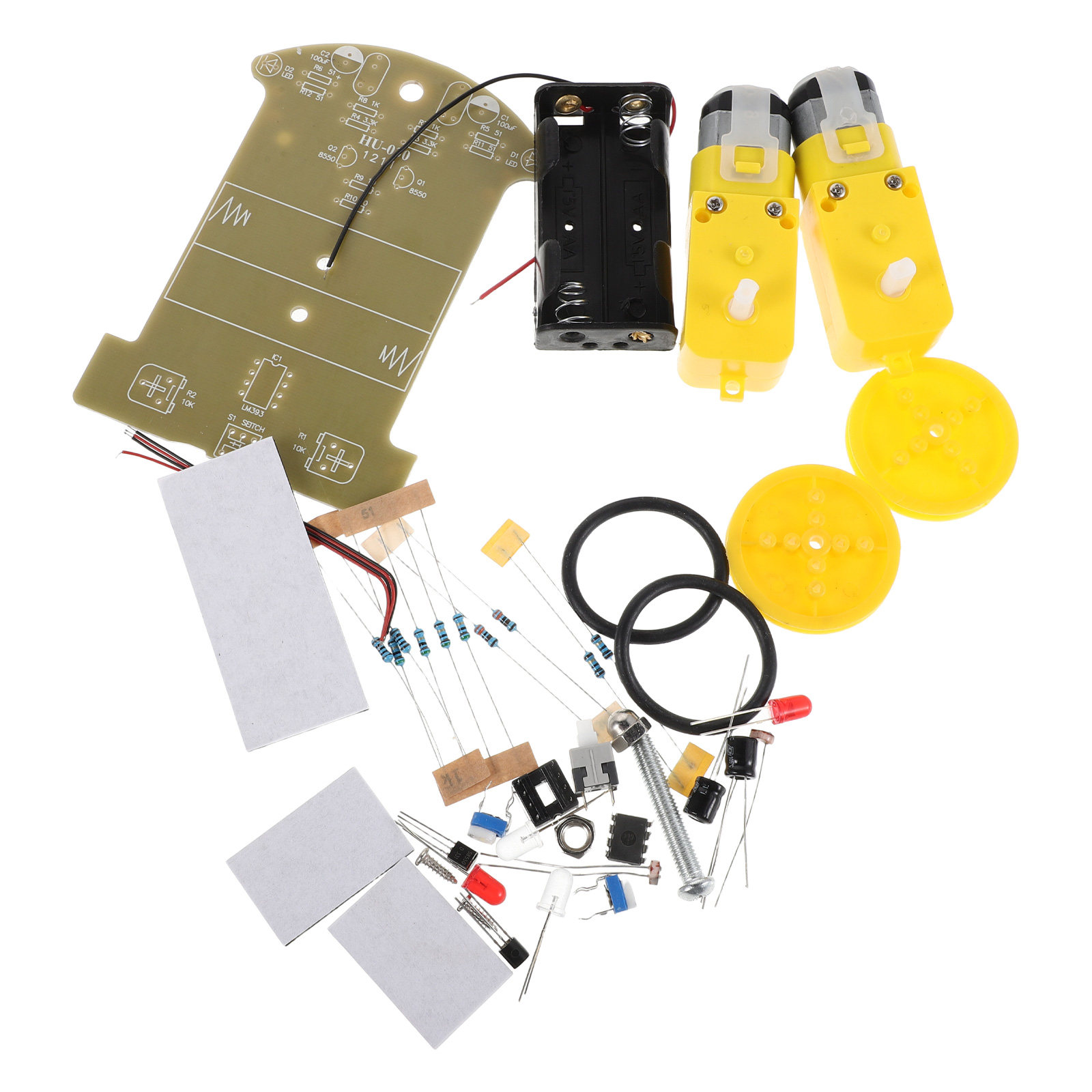 初心者向けラインフォローロボットカーキット 1セット STE - Diy Electronics For Beginners のレビューと価格