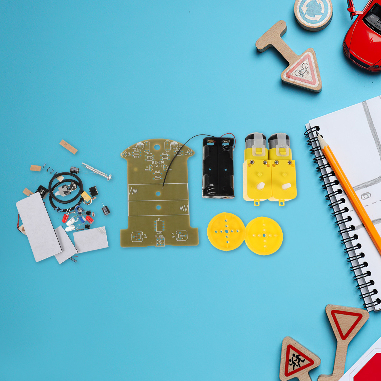 初心者向けラインフォローロボットカーキット 1セット STE - Diy Electronics For Beginners のレビューと価格