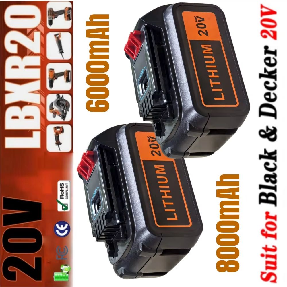 8Ah 大容量交換用バッテリー ブラック&デッカー 20V  - Black+Decker Tool 20V Max のレビューと価格