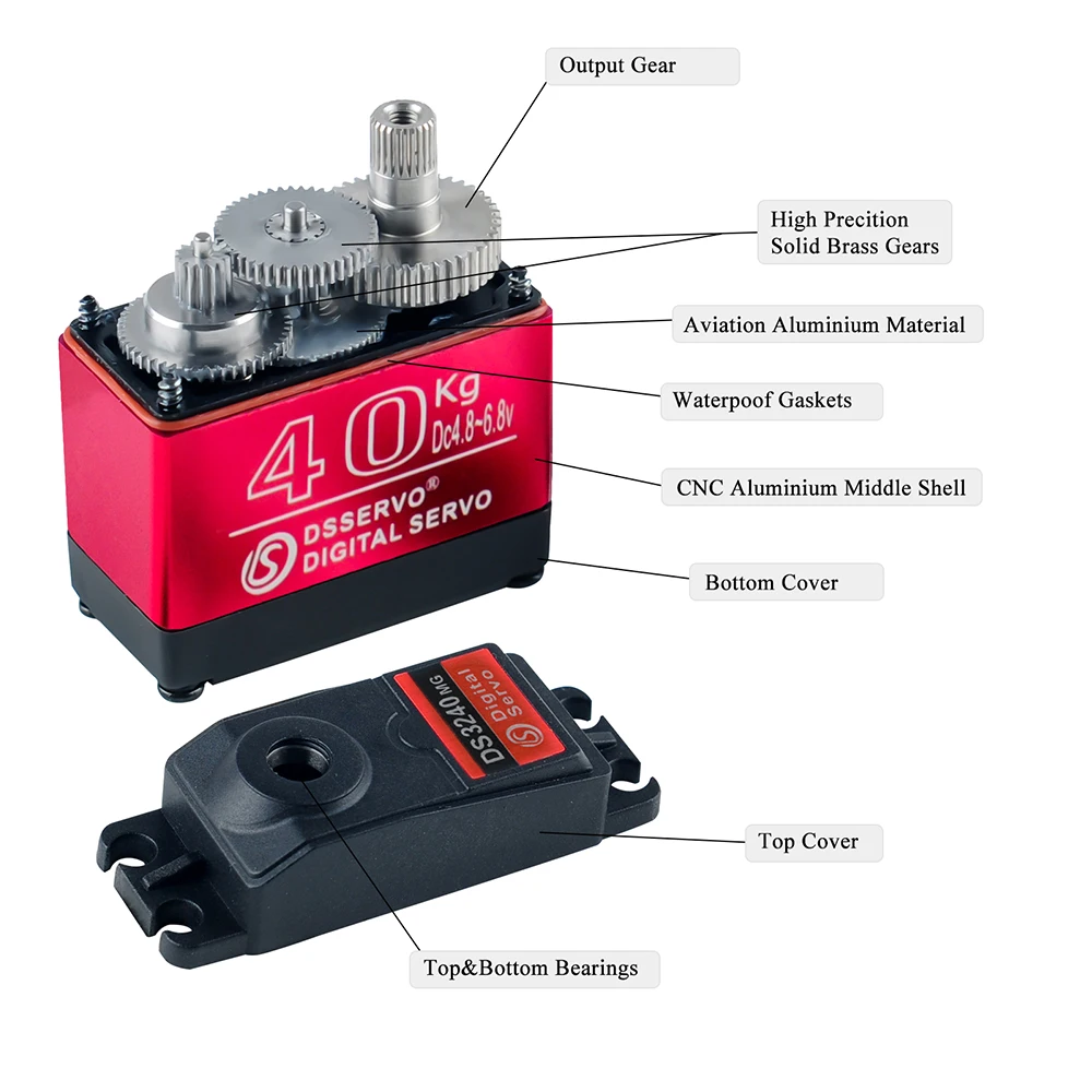 40 キロ Dsservo DS3240 大トルクデジタル  - Servo Motor Sg90 のレビューと価格