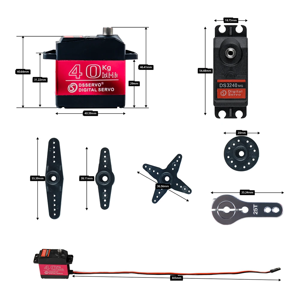 40 キロ Dsservo DS3240 大トルクデジタル  - Servo Motor Sg90 のレビューと価格