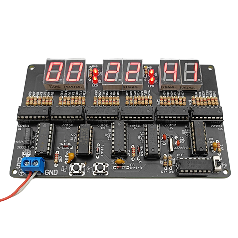 24時間デジタル回路時計キット DIYはんだ付け練習キット（ - Electronics Diy Pcb Design Projects のレビューと価格