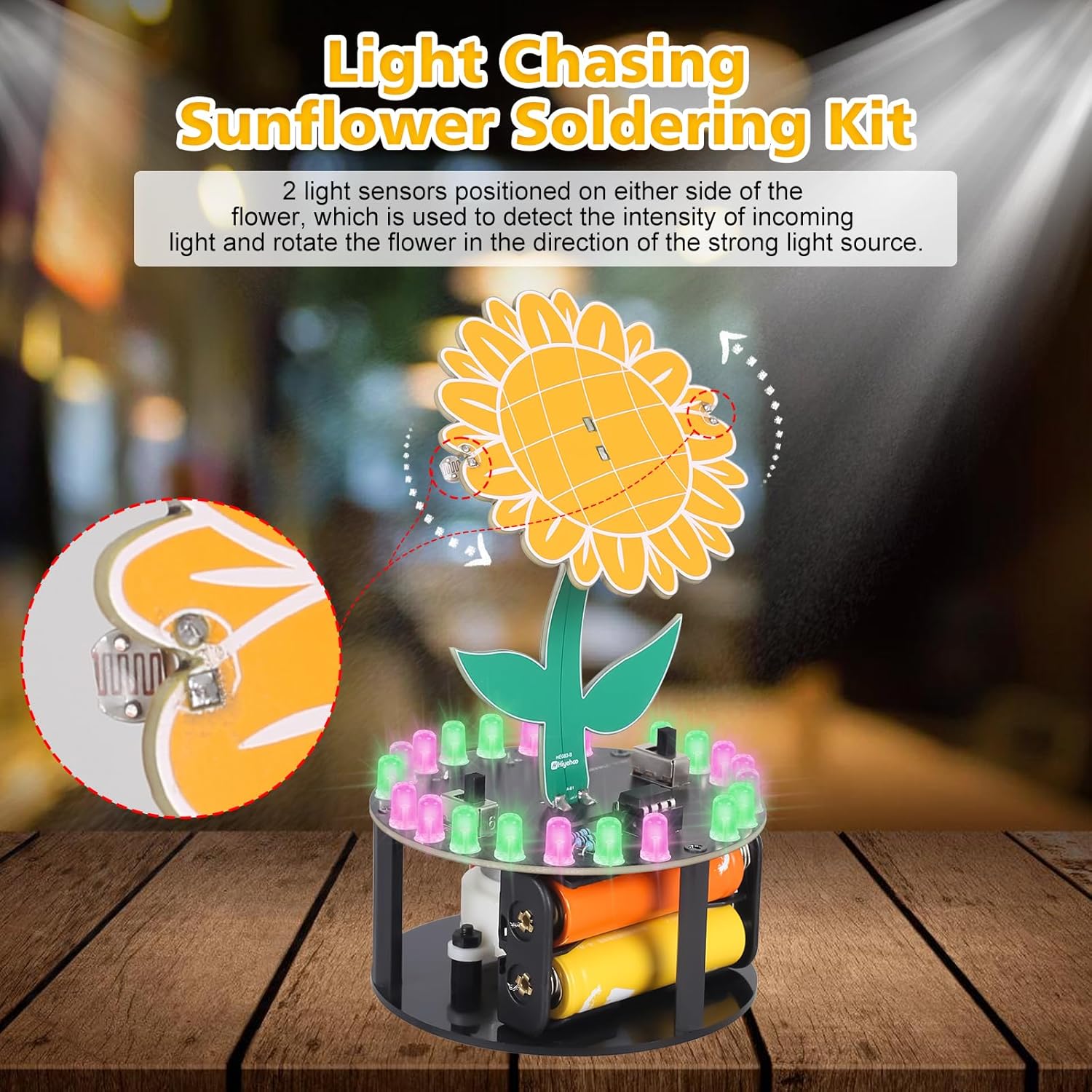 光追いかけひまわりはんだ付けキット DIY 回転電子プロジェ - Diy Electronics Ideas のレビューと価格