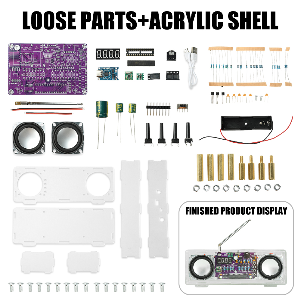 FM ラジオ電子 DIY キット 87.5-108MHZ は - Diy Electronics Youtube Channel のレビューと価格