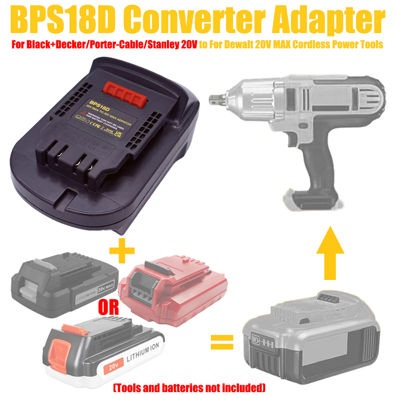 HAKSINKY BPS18D アダプター ブラック+デッカ - Black+Decker Tool 20V Max のレビューと価格