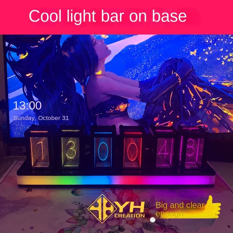 LEDデジタルサイレントテーブル時計,ライトチューブ,電子時 - Diy Electronics Desk のレビューと価格