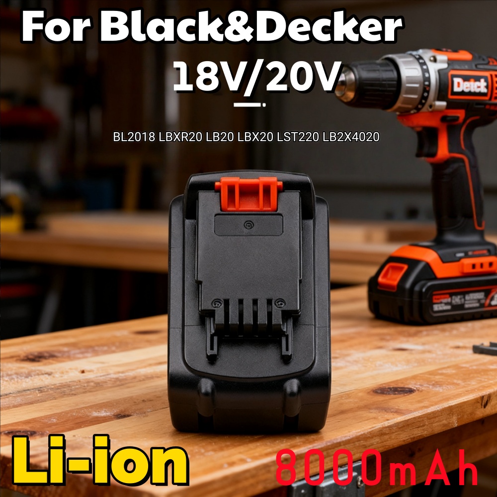 長時間稼働 20V 8000mAh 8.0Ah バッテリー  - Black+Decker Tool 20V Max のレビューと価格